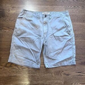 y2k vintage men's gray baggy cargo shorts size 34